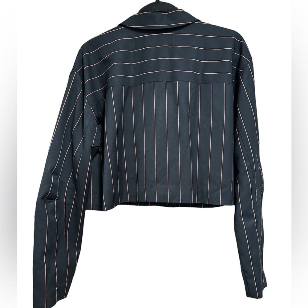 NWT L'Academie Revolve Cropped Striped Jacket Size Medium - Picture 3 of 7